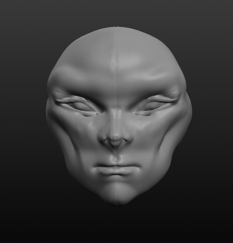Head modelling 1 front view