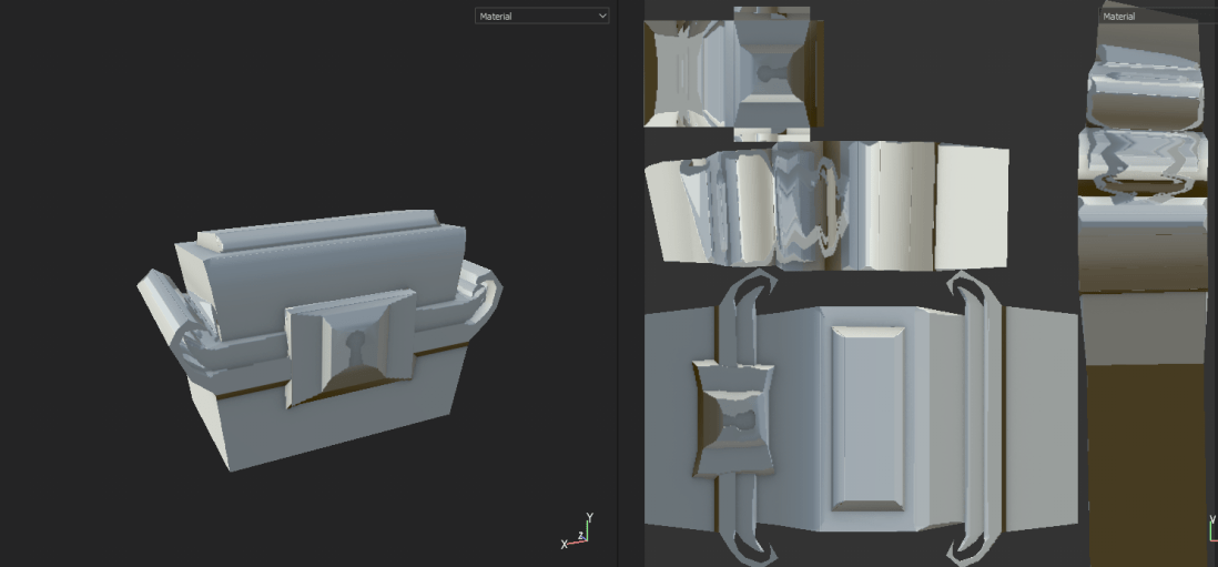 High low poly chest substance painter screenshot